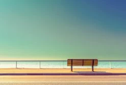 Fototapete DESIGNWALLS 2.0 - lila-beige/creme - Strand - 2,6 Meter