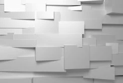 Fototapete DESIGNWALLS 2.0 - weiß-grau - 3D-Art - 2,6 Meter