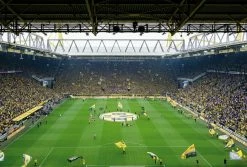 Fototapete DESIGNWALLS 2.0 - gelb-schwarz - BVB Stadion - 2,6 Meter