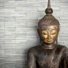 Fototapete DESIGNWALLS 2.0 - braun-grau - Buddha - 2,6 Meter