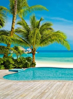 Fototapete DESIGNWALLS 2.0 - türkis-grün - Strand - 2,6 Meter