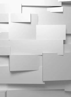 Fototapete DESIGNWALLS 2.0 - weiß-grau - 3D-Art - 2,6 Meter