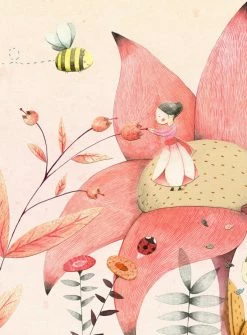 Fototapete DESIGNWALLS 2.0 - rosa-beige/creme - Kinderzimmer - 2,6 Meter