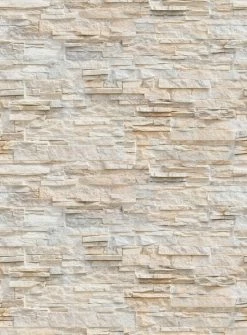 Fototapete DESIGNWALLS 2.0 - Stein - beige/creme-weiß - 2,6 Meter