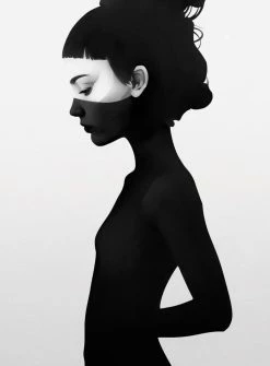 Fototapete DESIGNWALLS 2.0 - schwarz-weiß - Kunst - 2,6 Meter