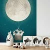 Fototapete DESIGNWALLS 2.0 - blau-weiß - Mond - 2,6 Meter