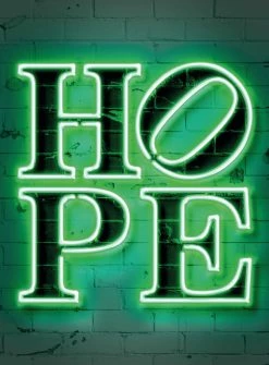 Fototapete DESIGNWALLS 2.0 - grün-schwarz - Hope - 2,6 Meter