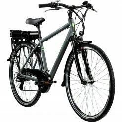 Zündapp Elektro Herren-Trekkingrad Z802 - grau-grün - 48 cm