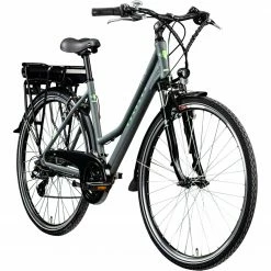 Zündapp Elektro Damen-Trekkingrad Z802 - grau-grün - 48 cm