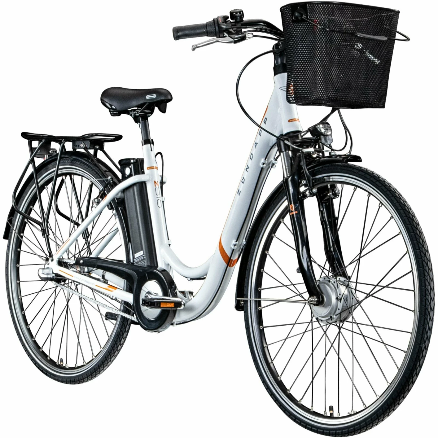 Zündapp Elektro Damenrad Z510 - weiß-orange - 48 cm Rahmenhöhe 1 Zündapp Elektro Damenrad Z510 - weiß-orange - 48 cm Rahmenhöhe
