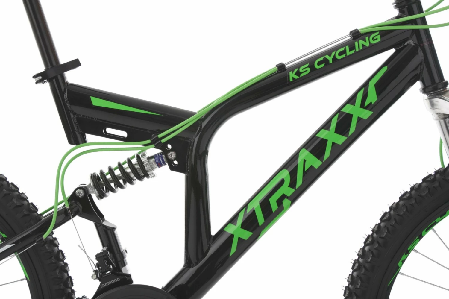 KS Cycling Jugend-Mountainbike FULLY MTB Xtraxx 24'' - schwarz-grün - 43 cm Rahmenhöhe 4 KS Cycling Jugend-Mountainbike FULLY MTB Xtraxx 24'' - schwarz-grün - 43 cm Rahmenhöhe – Bild 4