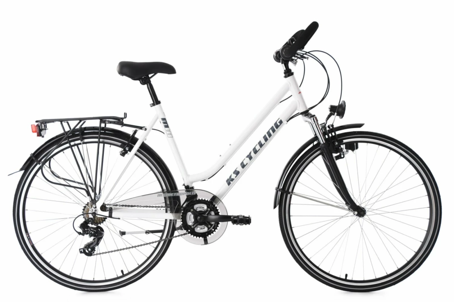 KS Cycling Damen-Trekkingrad 28'' METROPOLIS - weiß - Multipositionslenker 1 KS Cycling Damen-Trekkingrad 28'' METROPOLIS - weiß - Multipositionslenker