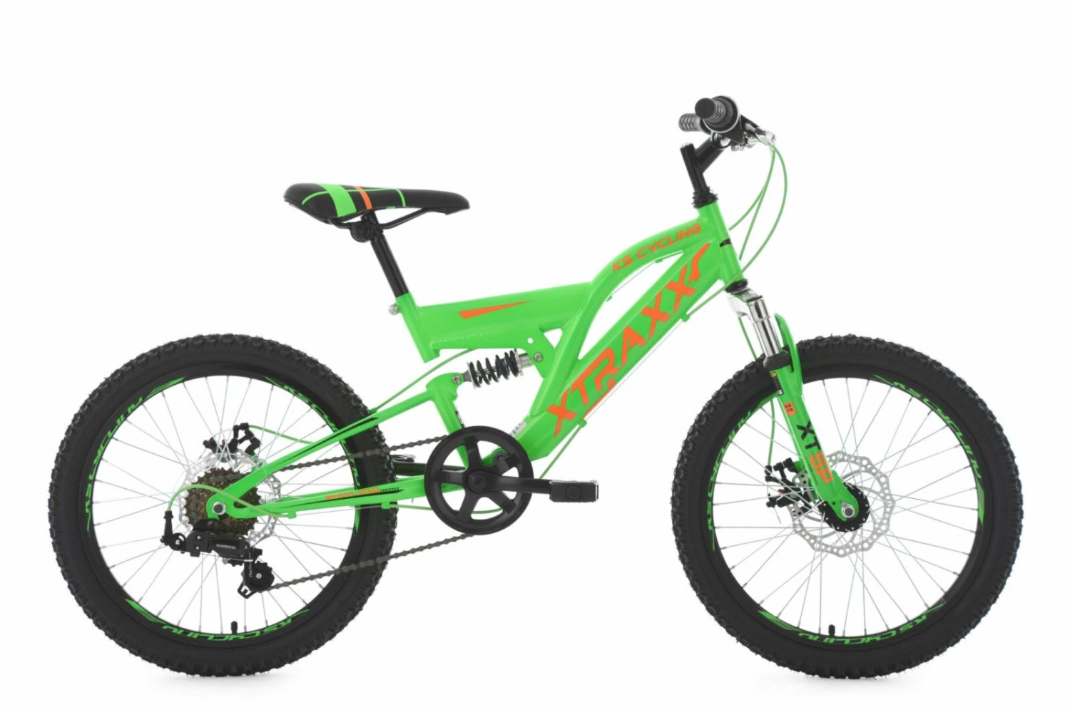 KS Cycling Kinder-Mountainbike FULLY XTRAXX 20'' - grün-orange - 30 cm Rahmenhöhe 1 KS Cycling Kinder-Mountainbike FULLY XTRAXX 20'' - grün-orange - 30 cm Rahmenhöhe