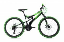 KS Cycling Jugend-Mountainbike FULLY CRUSHER 24'' - schwarz-grün