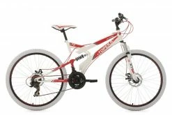 KS Cycling Mountainbike FULLY 26'' TOPEKA - weiß-rot - 44 cm Rahmenhöhe