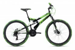 KS Cycling Mountainbike FULLY 26'' CRUSHER - schwarz-grün - 44 cm Rahmenhöhe
