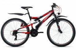 KS Cycling Mountainbike Fully ATB 26'' TOPEKA - schwarz-rot - Rahmenhöhe 48 cm