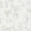Vliestapete - Blumen - beige-grau - 10 Meter