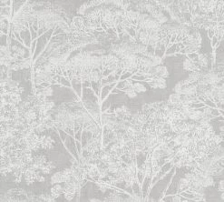 Vliestapete - Wald - creme - 10 Meter