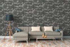 Vliestapete - Wald - grau - 10 Meter -Baumarkt Verkaufsgeschäft 9005192000 04 1600Wx1600H