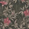 Vliestapete - Blumen - braun - 10 Meter