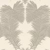 Vliestapete - Palmen - beige-grau - 10 Meter