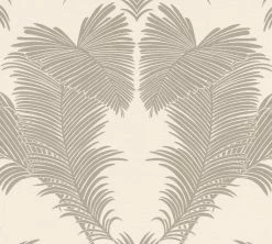 Vliestapete - Palmen - beige-grau - 10 Meter