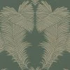 Vliestapete - Palmen - grün-gold - 10 Meter