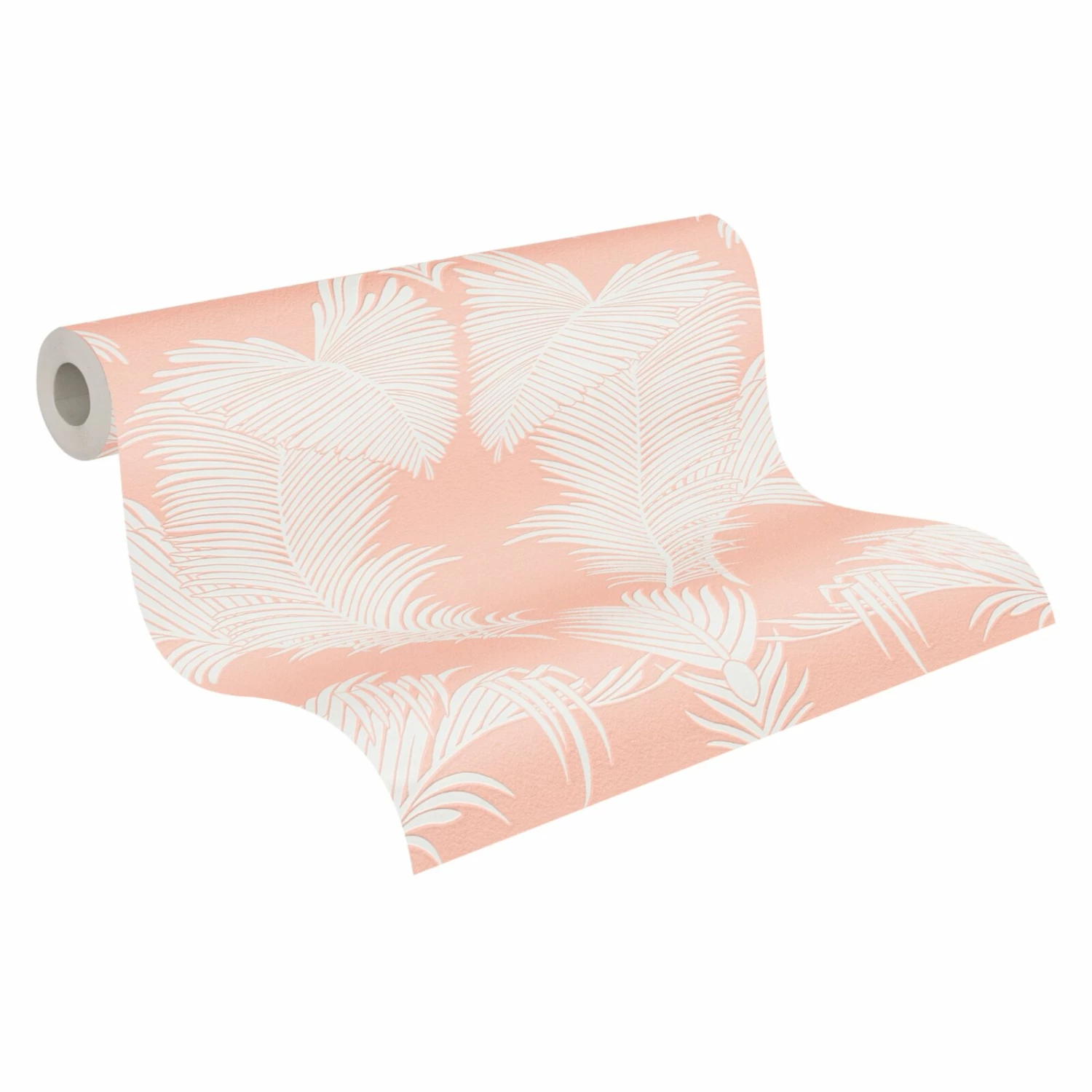 Vliestapete - Palmen - rosa-weiß - 10 Meter 2 Vliestapete - Palmen - rosa-weiß - 10 Meter – Bild 2