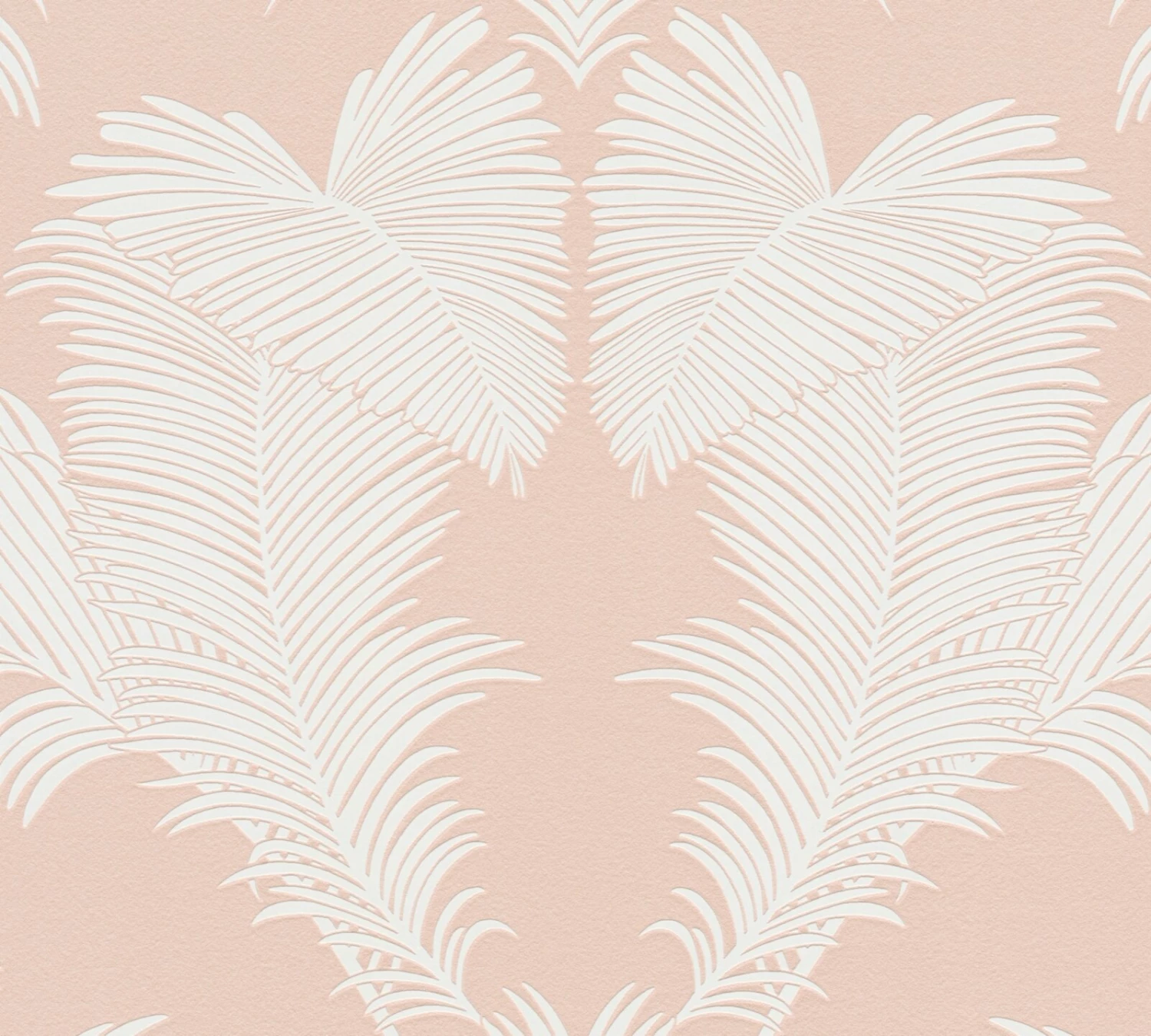 Vliestapete - Palmen - rosa-weiß - 10 Meter 1 Vliestapete - Palmen - rosa-weiß - 10 Meter