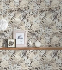 Vliestapete - Blumen - grau-weiß - 10 Meter 6 Vliestapete - Blumen - grau-weiß - 10 Meter -Baumarkt Verkaufsgeschäft 9005198500 03 1600Wx1600H