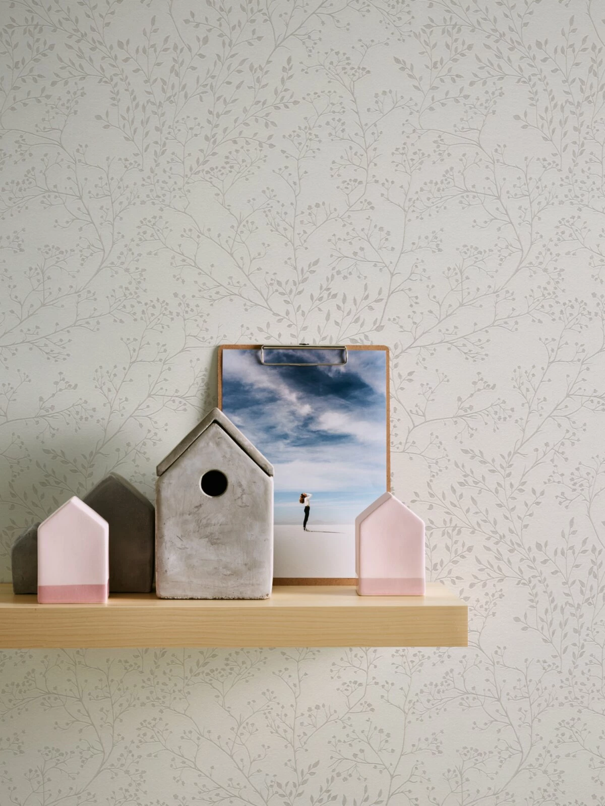 Vliestapete - weiß - Blumen - 10 Meter 3 Vliestapete - weiß - Blumen - 10 Meter – Bild 3