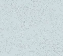 Vliestapete - türkis - Blumen - 10 Meter