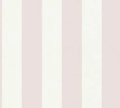 Vliestapete - rosa-weiß - Streifen - 10 Meter