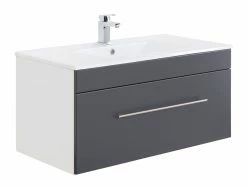 Waschtisch VIVA - anthrazit-weiß - mit Waschbecken - 100 cm