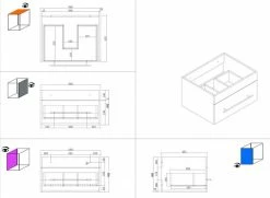 Waschtisch VIVA - weiß Hochglanz-weiß - mit Waschbecken - 61,5 cm -Baumarkt Verkaufsgeschäft 9005242800 04 1600Wx1600H