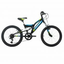KS Cycling Kinder-Mountainbike FULLY 20" ZODIAC - schwarz-grün - 31 cm Rahmenhöhe