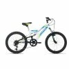 KS Cycling Kinder-Mountainbike FULLY 20" ZODIAC - weiß-grün - 31 cm Rahmenhöhe