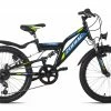 KS Cycling Kinder-Mountainbike FULLY ATB 20'' ZODIAC - schwarz-grün - 31 cm Rahmenhöhe