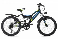 KS Cycling Kinder-Mountainbike FULLY ATB 20'' ZODIAC - schwarz-grün - 31 cm Rahmenhöhe