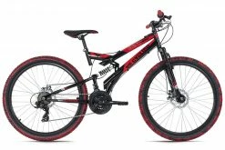 KS Cycling Mountainbike FULLY 26'' CRUSHER - schwarz-rot - 44 cm Rahmenhöhe